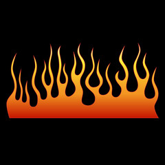 Flame tattoo tribal design sketch. Fire tattoo.