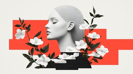 Elegant Floral Portrait Design
