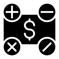 accounting, accountancy, economic, finance, business, financial solid or glyph icon