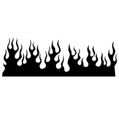 Flame tattoo tribal design sketch. Fire tattoo.