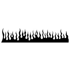 Flame tattoo tribal design sketch. Fire tattoo.