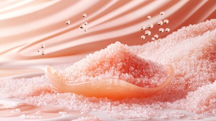 Fototapeta premium Natural bath salts products photo shoot with sand