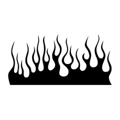 Flame tattoo tribal design sketch. Fire tattoo.