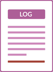 Obraz premium LOG Contract document icon