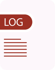 LOG File icon deep and minimal