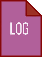 LOG File icon fill crisp corner