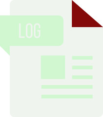 LOG ip icon sharp corners lines and rectangle with symbol