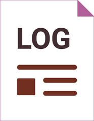 LOG with deep and minimal colors and folded icon