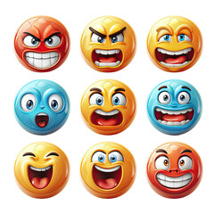 Emoji And Emoticon Transparent Backgrounds, Generative AI