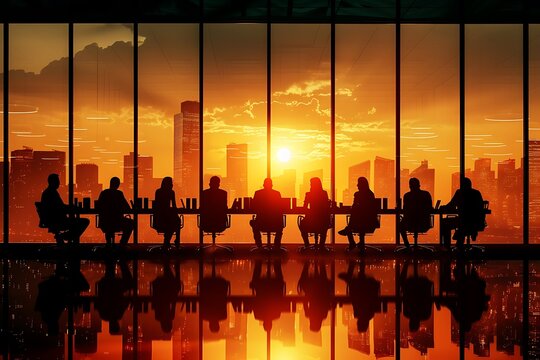 Professional Team Collaborating in Business Meeting