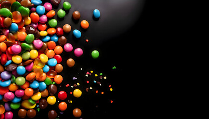 candies falling background