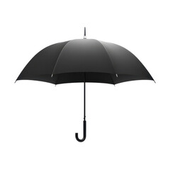 A sleek black umbrella, perfect for protection against rain. Ideal for stylish outdoor adventures or everyday use.