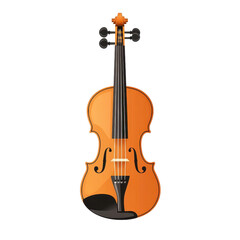 Fototapeta premium A vibrant illustration of a violin, showcasing its elegant design and rich color, perfect for music-themed projects.