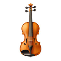 Fototapeta premium An elegant wooden violin, showcasing intricate details and a beautiful finish, perfect for music-related visuals.
