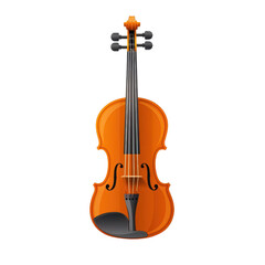 Fototapeta premium A vibrant orange violin, showcasing intricate design and craftsmanship, ideal for music-themed projects and artistic expressions.