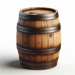 Obraz premium wooden barrel isolated on white