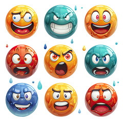 Obraz premium Emoji And Emoticon Transparent Backgrounds, Generative AI