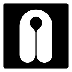 ISO emergency and first aid safety signs_lifejacket_symbol and pictogram only_black and white edition