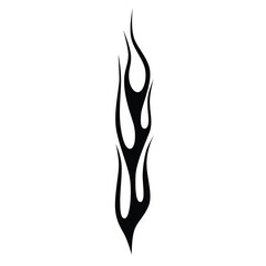 Fototapeta premium Flame tattoo tribal design sketch. Fire tattoo.