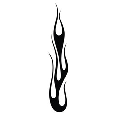 Flame tattoo tribal design sketch. Fire tattoo.