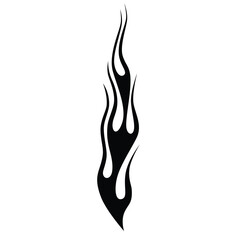 Flame tattoo tribal design sketch. Fire tattoo.