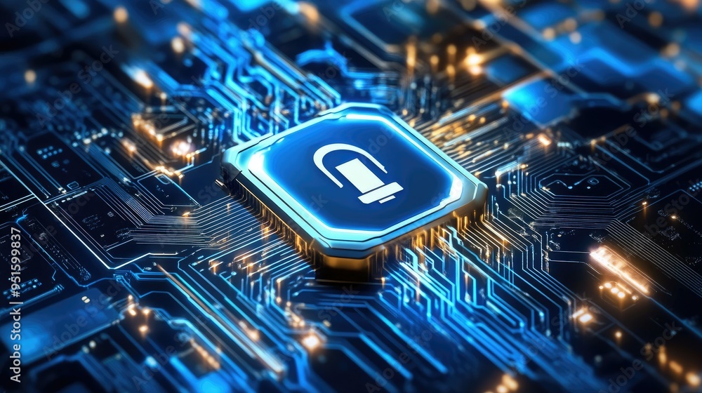 Poster cyber security and data protection, internet network security
