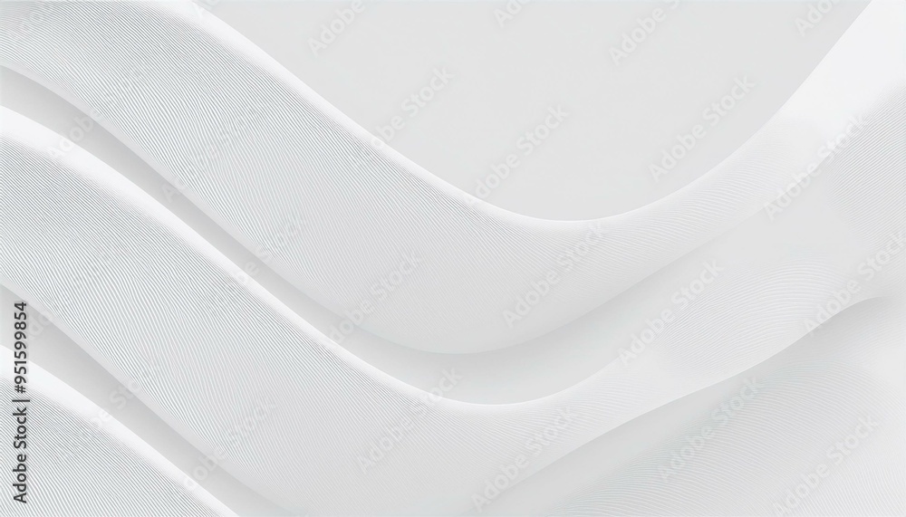 Poster white and light gray abstract paper wave luxurious background. smooth and clean modern abstract wave