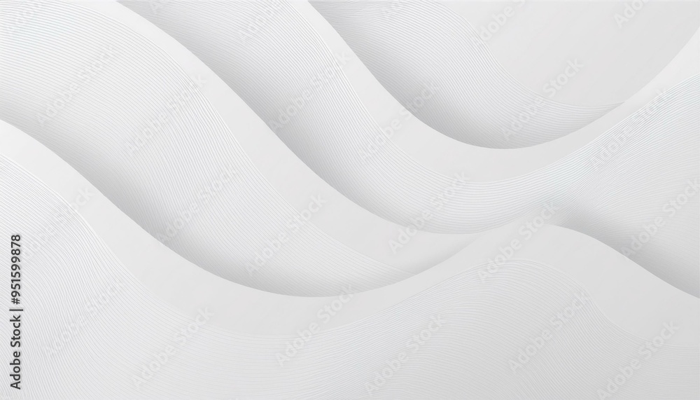 Poster white and light gray abstract paper wave luxurious background. smooth and clean modern abstract wave