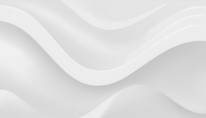 Obraz premium White and light gray abstract paper wave luxurious background. Smooth and clean modern abstract wave curve lines banner design. White cloth soft wave texture pattern background