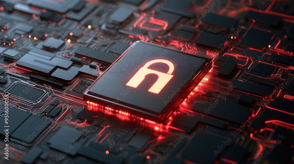 Poster cyber security and data protection, internet network security