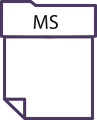 MS File format icon minimal