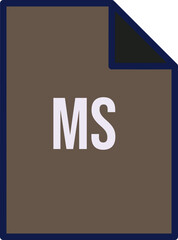 MS File icon fill crisp corner