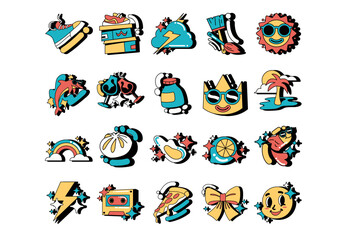 Funny Hippy Sticker Pack Set 