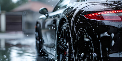  Luxury Sports Car at Car Wash - High-End Vehicle Maintenance