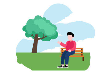Fototapeta premium Weekend Activity Flat Design Illustration