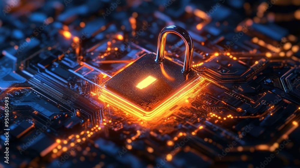 Aufkleber cyber security and data protection, internet network security
