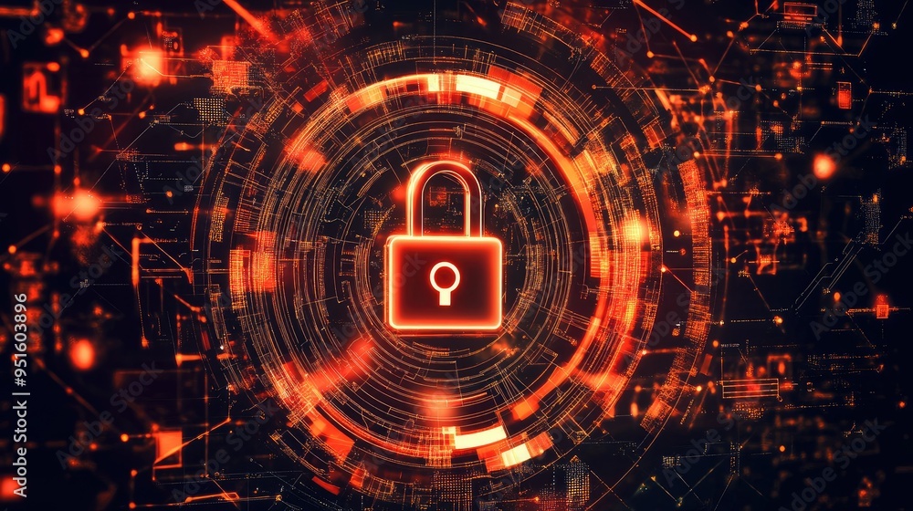 Aufkleber cyber security and data protection, internet network security