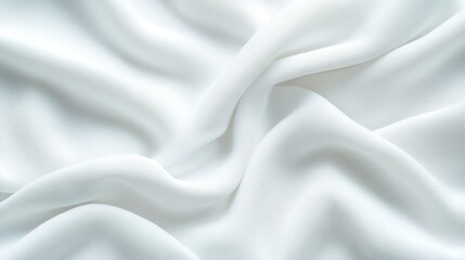 Obraz premium White Fabric Texture Wrinkled Draped Smooth Soft Elegant Background