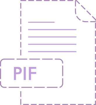 PIF File format icon rounded outline