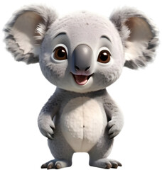 Cute Koala Cartoon Clipart for Kids and Creative Projects. 