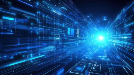 Future technology line background and light effect