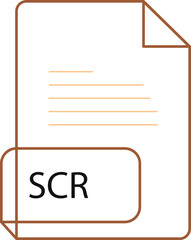 SCR File extension icobn crisp corners thick outline