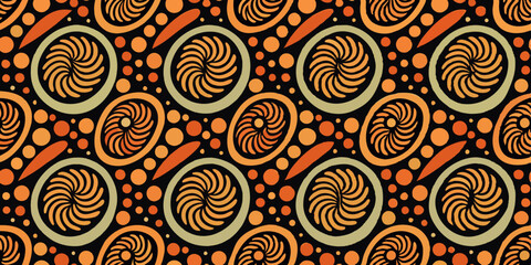  groovy abstract shape grains seamless pattern vintage retro style pattern