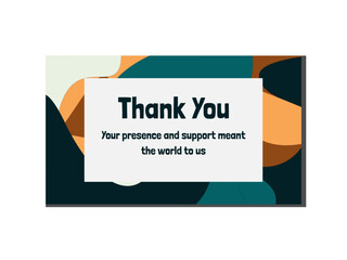 Wedding Thank You Card minimalism Design Template