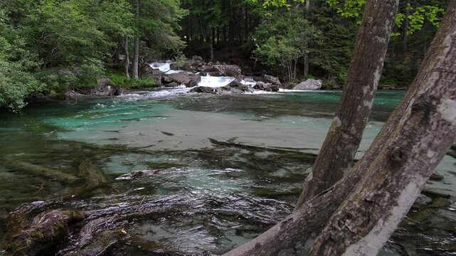 Fantastic summer landscape on the lakes of amola
