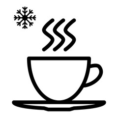 hot coffee, coffee, cup, winter, hot drink, weather, season, cool, cold outline, icon