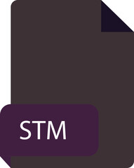 STM file extension icon crisp corners grey colors