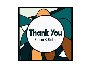 Wedding Thank You Card Design Template