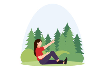 Weekend Activity Flat Design Illustration