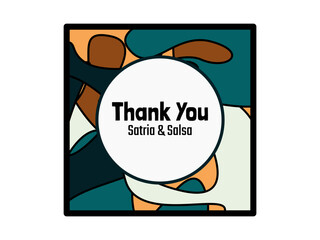 Wedding Thank You Card Design Template